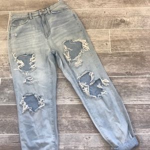 High waist boyfriend jeans
